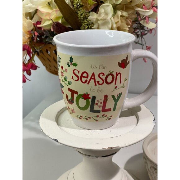 Holiday Mug By Royal Norfolk Ceramic "Tis The Season To Be Jolly" - Picture 6 of 6